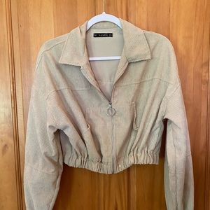 Zaful Beige Corduroy Jacket